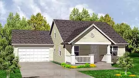 image of bungalow house plan 1676